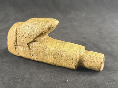Frog Effigy Stone Pipe Indian Artifact Arrowhead