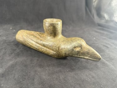 Bird Effigy Stone Pipe Indian Artifact Arrowhead