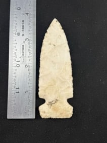 3 & 3/4" Side Notch Indian Artifact Arrowhead