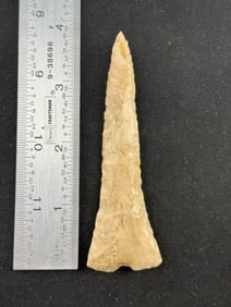 3 & 7/8" Drill Indian Artifact Arrowhead