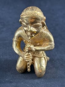 Tumbaga Tairona Gold Figurine UNKNOWN MATERIAL Indian Artifact Arrowhead