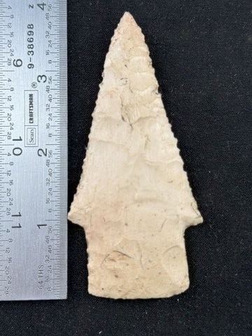 3 & 7/8" Hardin Indian Artifact Arrowhead (1 of 3)