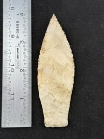 3 & 7/8" Agate Basin Indian Artifact Arrowhead