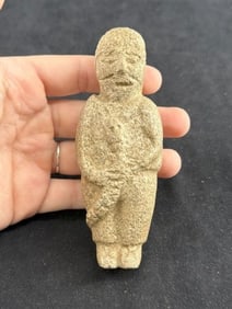 Human Effigy Engraved Stone Indian Artifact Arrowhead