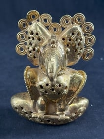 Tumbaga Tairona Gold Figurine UNKNOWN MATERIAL Indian Artifact Arrowhead