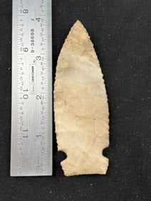 3 & 7/8" Cache River Indian Artifact Arrowhead