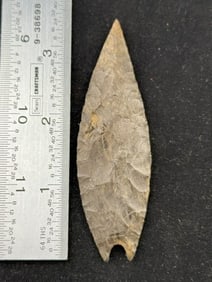 3 & 5/8" Wheeler Indian Artifact Arrowhead
