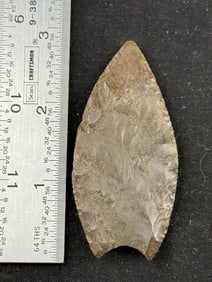2 & 7/8" Wheeler Indian Artifact Arrowhead