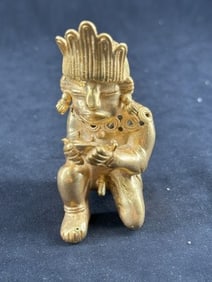 Tumbaga Tairona Gold Figurine UNKNOWN MATERIAL Indian Artifact Arrowhead