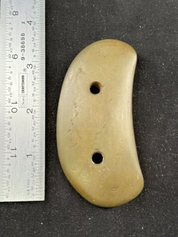 Gorget Indian Artifact Arrowhead: KEY WORDS: INDIAN ARTIFACT ARTIFACTS ARROWHEAD ARROWHEADS NATIVE AMERICAN MISSISSIPPIAN QUAPAW CADDO POTTERY COINS MORGAN DOLLAR PEACE DOLLAR SILVER COINS Arkansas. Now taking in consignments for pre-