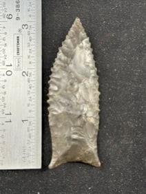 3" Clovis Indian Artifact Arrowhead