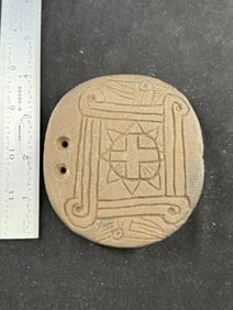 Engraved Pendant Indian Artifact Arrowhead