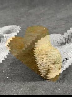 Human Effigy Engraved Stone Pipe  Indian Artifact Arrowhead: KEY WORDS: INDIAN ARTIFACT ARTIFACTS ARROWHEAD ARROWHEADS NATIVE AMERICAN MISSISSIPPIAN QUAPAW CADDO POTTERY COINS MORGAN DOLLAR PEACE DOLLAR SILVER COINS Arkansas. Now taking in consignments for pre-