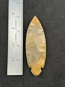 4" Turkeytail Indian Artifact Arrowhead