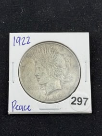 1922 Peace Silver Dollar Coin