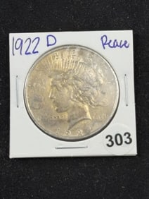 1922 D Peace Silver Dollar Coin