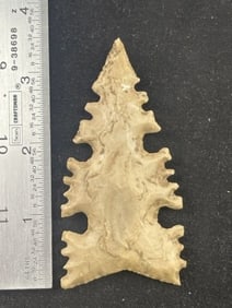 3 & 1/2" Tussinger Eccentric Indian Artifact Arrowhead