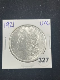 1921 UNC Morgan Silver Dollar Coin