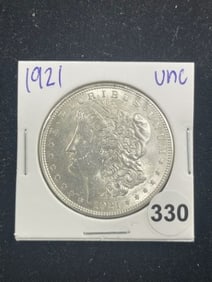 1921 UNC Morgan Silver Dollar Coin