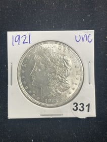 1921 UNC Morgan Silver Dollar Coin