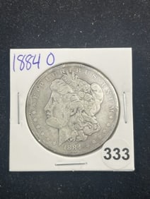 1884 O Morgan Silver Dollar Coin
