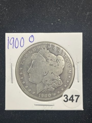 1900 O Morgan Silver Dollar Coin: KEY WORDS: INDIAN ARTIFACT ARTIFACTS ARROWHEAD ARROWHEADS NATIVE AMERICAN MISSISSIPPIAN QUAPAW CADDO POTTERY COINS MORGAN DOLLAR PEACE DOLLAR SILVER COINS Arkansas. Now taking in consignments for pre-