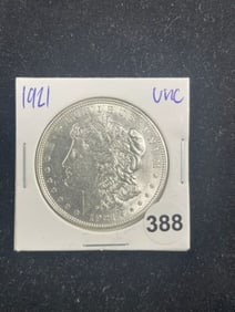 1921 UNC Morgan Silver Dollar Coin