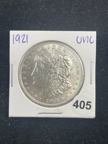 1921 UNC Morgan Silver Dollar Coin