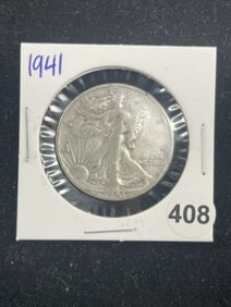 1941 Walking Liberty Half Dollar Coin