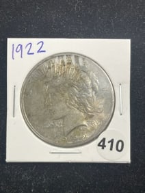 1922 Peace Silver Dollar Coin