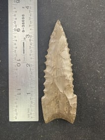 Dalton Indian Artifact Arrowhead