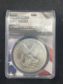 2021 Type II MS70 Silver Eagle Coin