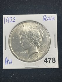 1922 Peace Silver Dollar Coin