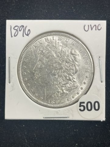 1896 UNC Morgan Silver Dollar Coin (1 of 2)