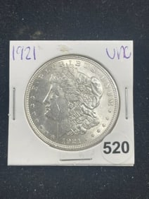 1921 UNC Morgan Silver Dollar Coin