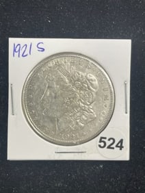 1921 S Morgan Silver Dollar Coin