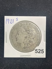 1921 S Morgan Silver Dollar Coin
