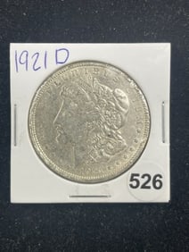 1921 D Morgan Silver Dollar Coin