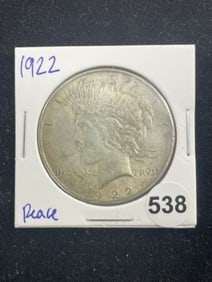 1922 Peace Silver Dollar Coin