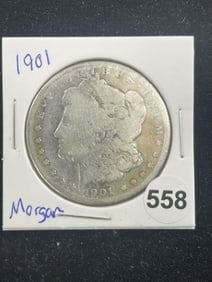 1901 Morgan Silver Dollar Coin