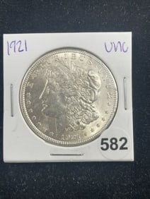 1921 UNC Morgan Silver Dollar Coin