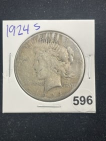 1924 S Peace Silver Dollar Coin