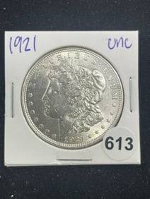 1921 UNC Morgan Silver Dollar Coin