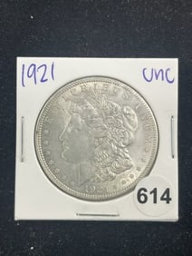 1921 UNC Morgan Silver Dollar Coin