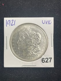 1921 UNC Morgan Silver Dollar Coin