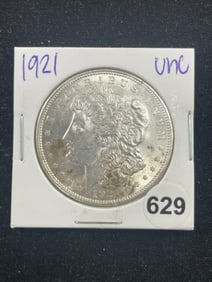 1921 UNC Morgan Silver Dollar Coin