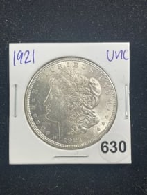 1921 UNC Morgan Silver Dollar Coin