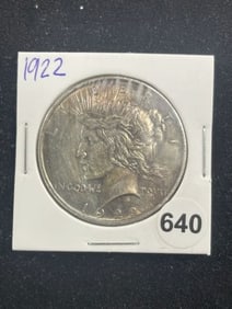 1922 Peace Silver Dollar Coin