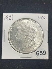 1921 UNC Morgan Silver Dollar Coin