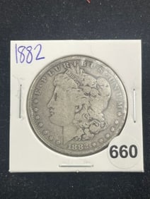 1882 Morgan Silver Dollar Coin